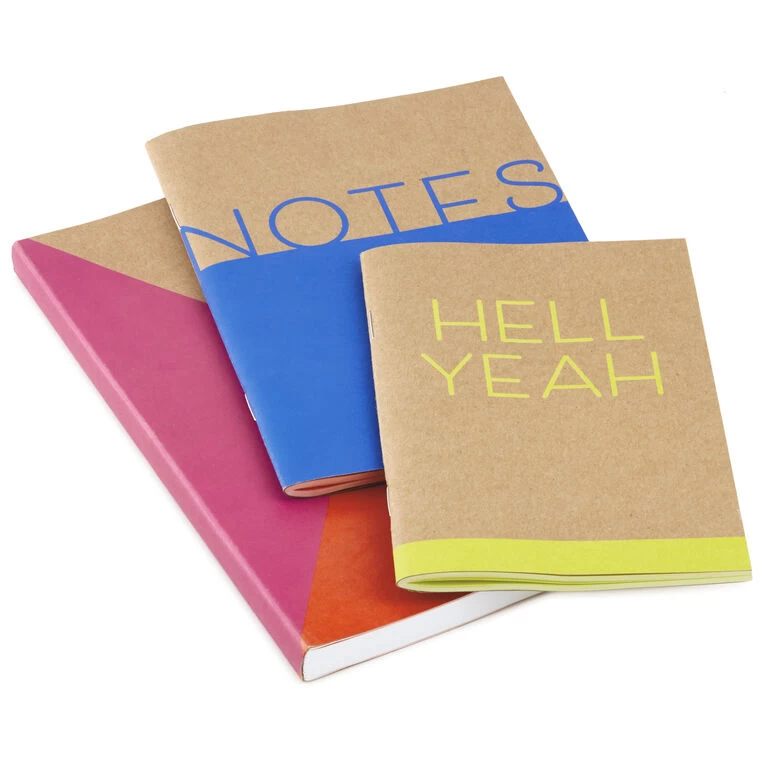 Hallmark Assorted 3-Pack Colorful Kraft Journals 3 Hallmark Assorted 3-Pack Colorful Kraft Journals