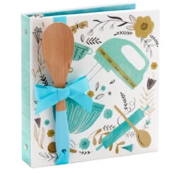 Hallmark Baking Icons Recipe Organizer Book With Wooden Spoon