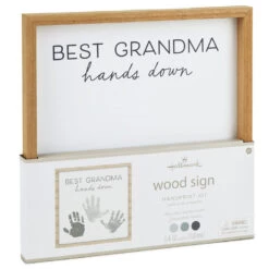 Hallmark Best Grandma Hands Down Wood Sign Handprint Kit 8 Hallmark Best Grandma Hands Down Wood Sign Handprint Kit -Toy Store Best Grandma Wood Sign Handprint Kit With Paints 1BBY4848 03