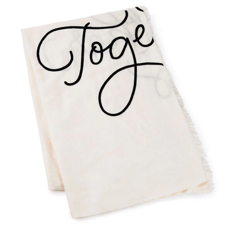 Hallmark Better Together Embroidered Throw Blanket, 80x60 4 Hallmark Better Together Embroidered Throw Blanket, 80x60 - Image 2