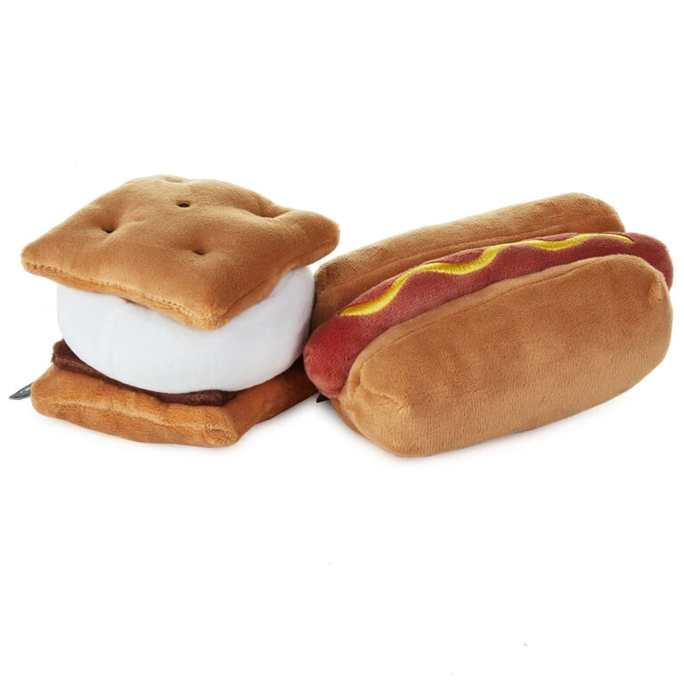 Hallmark Better Together Hot Dog And S'More Magnetic Plush, 4" 4 Hallmark Better Together Hot Dog And S'More Magnetic Plush, 4" - Image 2
