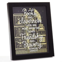 Hallmark Harry Potter™ Friendship And Bravery Hermione Granger™ Framed Quote Sign, 8x10