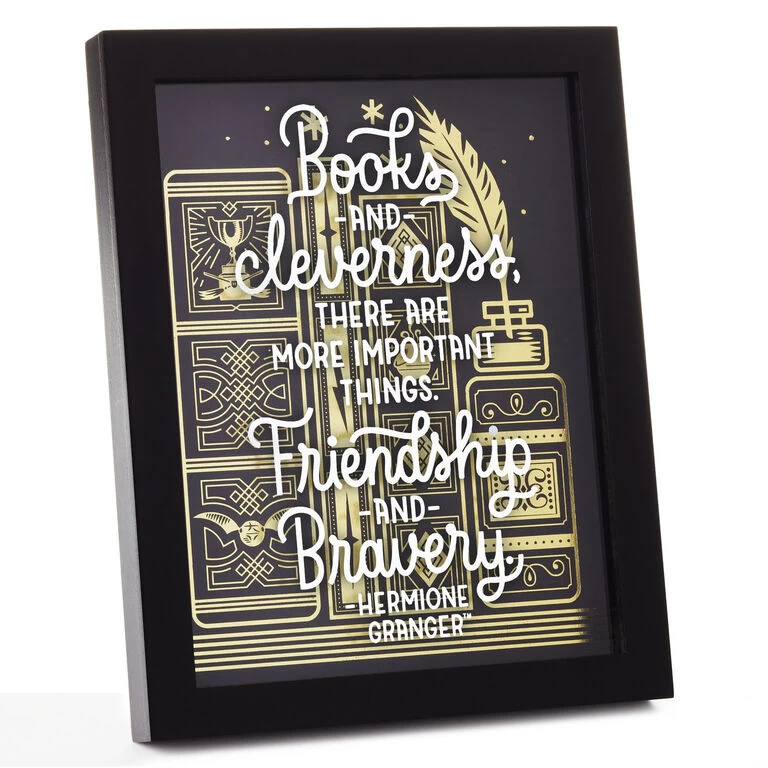 Hallmark Harry Potter™ Friendship And Bravery Hermione Granger™ Framed Quote Sign, 8x10 3 Hallmark Harry Potter™ Friendship And Bravery Hermione Granger™ Framed Quote Sign, 8x10