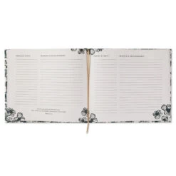 Hallmark In Loving Memory Floral Funeral Guest Book 10 Hallmark In Loving Memory Floral Funeral Guest Book -Toy Store Black and White Floral Guest Book for Funeral 1BMK1609 04