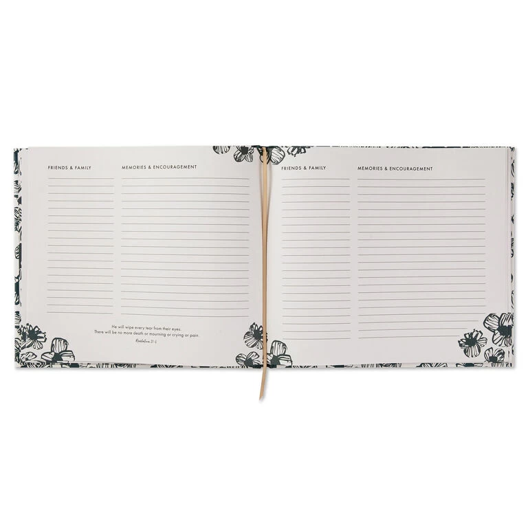 Hallmark In Loving Memory Floral Funeral Guest Book 6 Hallmark In Loving Memory Floral Funeral Guest Book - Image 4