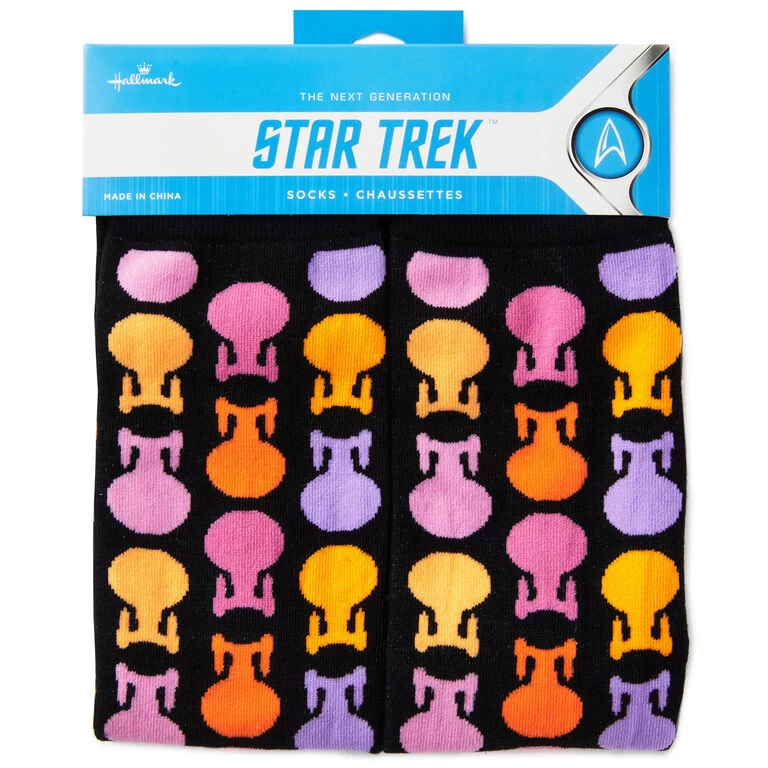 Hallmark Star Trek: The Next Generation™ Colorful U.S.S. Enterprise Novelty Crew Socks 4 Hallmark Star Trek: The Next Generation™ Colorful U.S.S. Enterprise Novelty Crew Socks - Image 2