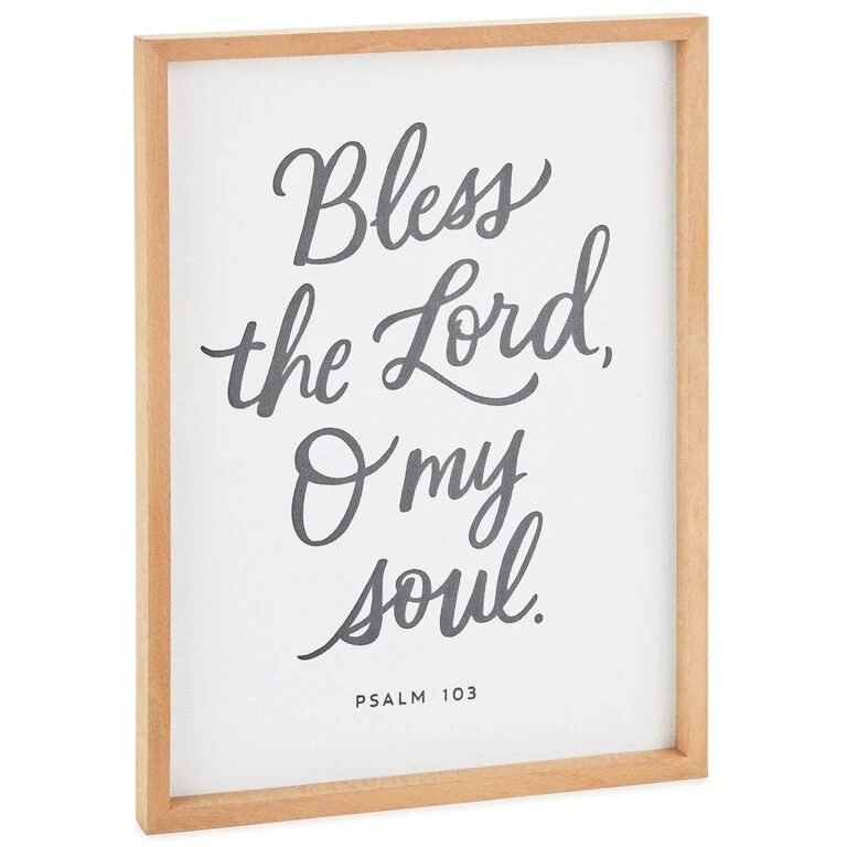 Hallmark Bless The Lord, O My Soul Wooden Quote Sign, 12x16 3 Hallmark Bless The Lord, O My Soul Wooden Quote Sign, 12x16