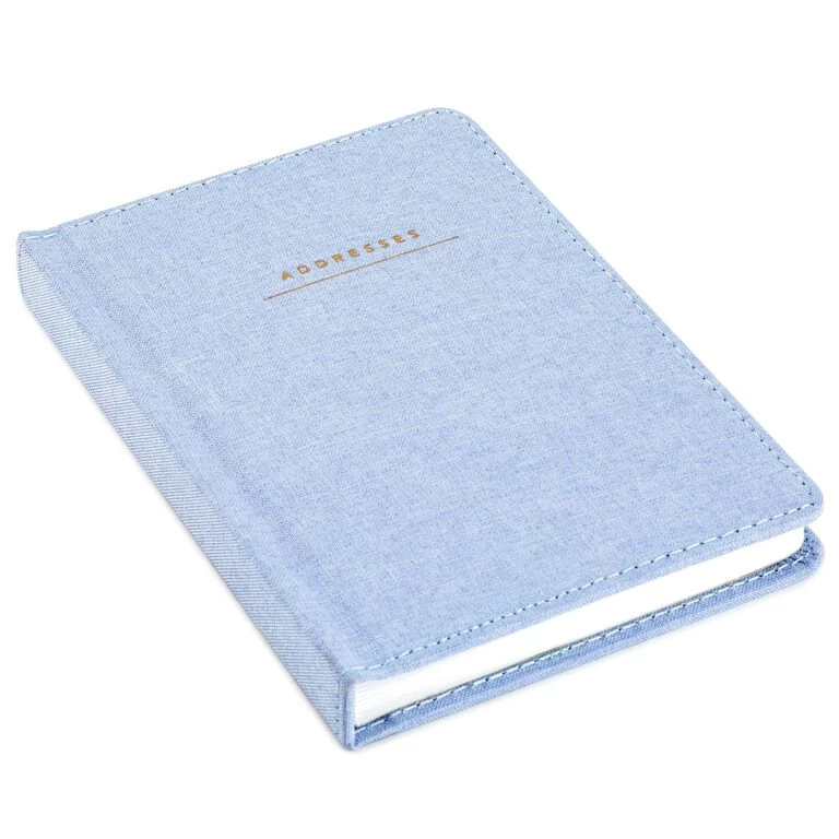 Hallmark Blue Chambray Address Book 3 Hallmark Blue Chambray Address Book