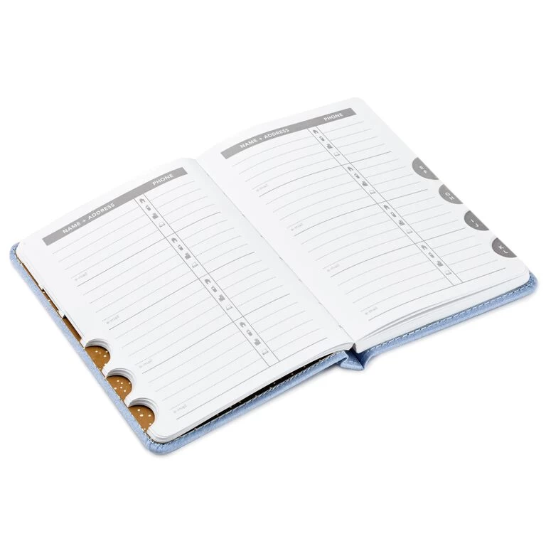 Hallmark Blue Chambray Address Book 5 Hallmark Blue Chambray Address Book - Image 3