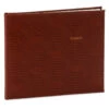 Hallmark Brown Hexagonal Pattern Guest Book -Toy Store Brown Faux Leather Geometric Pattern Guest Book 1EDY3152 01