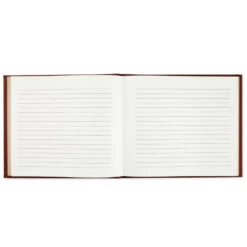 Hallmark Brown Hexagonal Pattern Guest Book -Toy Store Brown Faux Leather Geometric Pattern Guest Book 1EDY3152 03