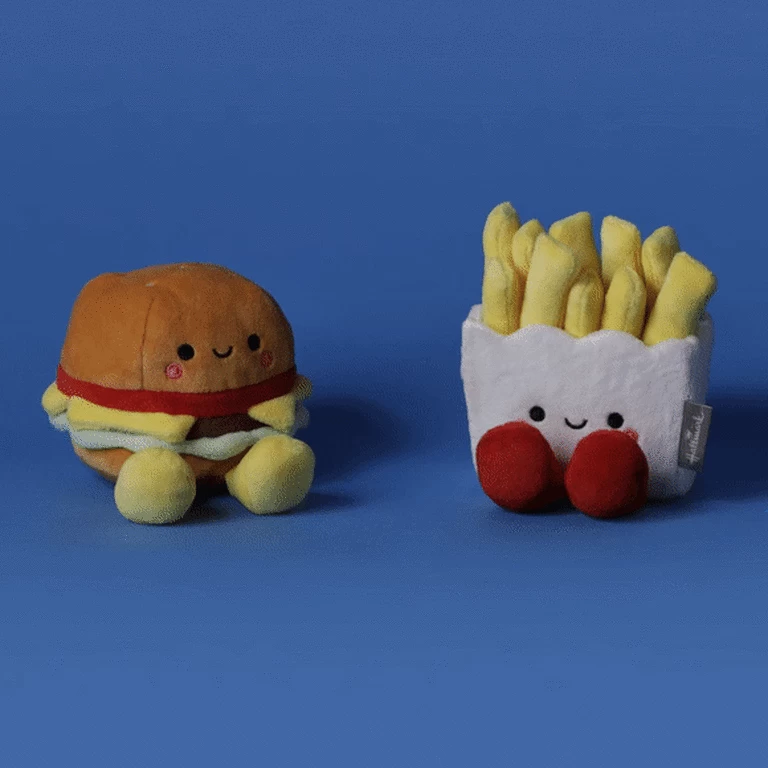 Hallmark Better Together Burger And Fries Magnetic Plush, 5" 4 Hallmark Better Together Burger And Fries Magnetic Plush, 5" - Image 2