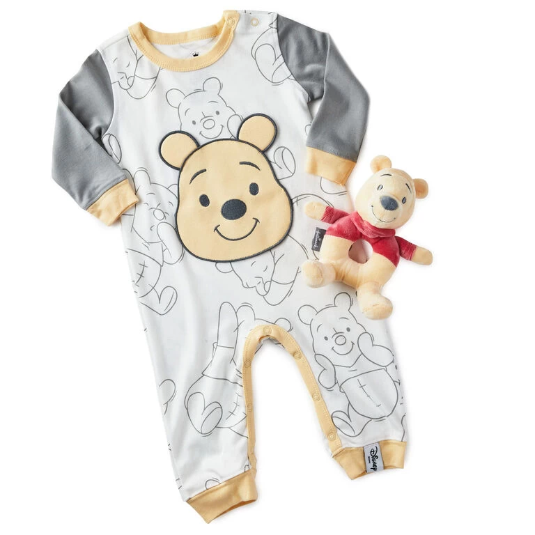 Hallmark Disney Baby Winnie The Pooh Rattle And Jumper Set, 3-6 Months 3 Hallmark Disney Baby Winnie The Pooh Rattle And Jumper Set, 3-6 Months