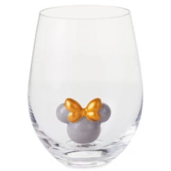 Hallmark Disney Minnie Mouse Ears Silhouette Stemless Glass, 13 Oz.