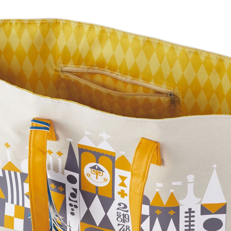 Hallmark Walt Disney World 50th Anniversary "it's A Small World" Canvas Tote Bag 5 Hallmark Walt Disney World 50th Anniversary "it's A Small World" Canvas Tote Bag - Image 3