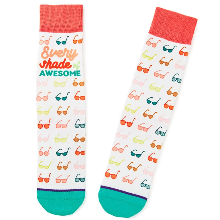 Hallmark Shades Of Awesome Sunglasses Fun Crew Socks 3 Hallmark Shades Of Awesome Sunglasses Fun Crew Socks