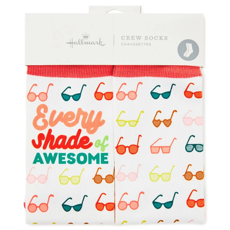 Hallmark Shades Of Awesome Sunglasses Fun Crew Socks 4 Hallmark Shades Of Awesome Sunglasses Fun Crew Socks - Image 2