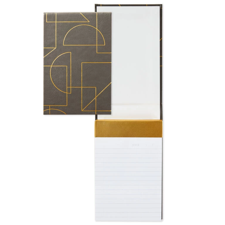 Hallmark Gold Geometric Faux Leather Small List Pad 4 Hallmark Gold Geometric Faux Leather Small List Pad - Image 2