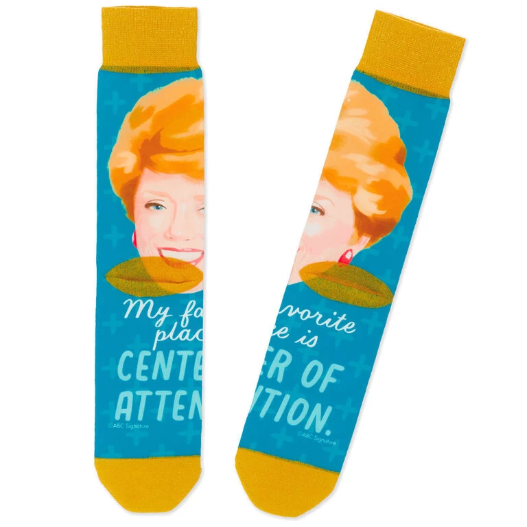Hallmark Blanche The Golden Girls Center Of Attention Novelty Crew Socks 4 Hallmark Blanche The Golden Girls Center Of Attention Novelty Crew Socks - Image 2