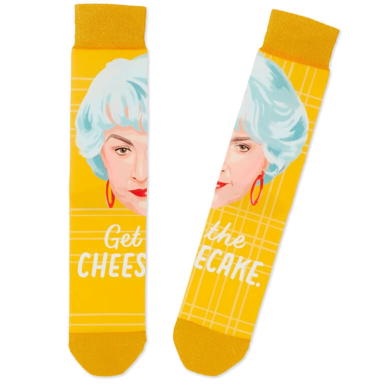 Hallmark Dorothy The Golden Girls Cheesecake Novelty Crew Socks 3 Hallmark Dorothy The Golden Girls Cheesecake Novelty Crew Socks