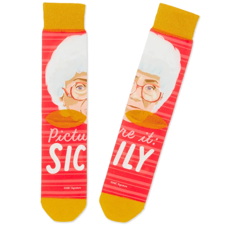 Hallmark Sophia The Golden Girls Sicily Novelty Crew Socks 4 Hallmark Sophia The Golden Girls Sicily Novelty Crew Socks - Image 2