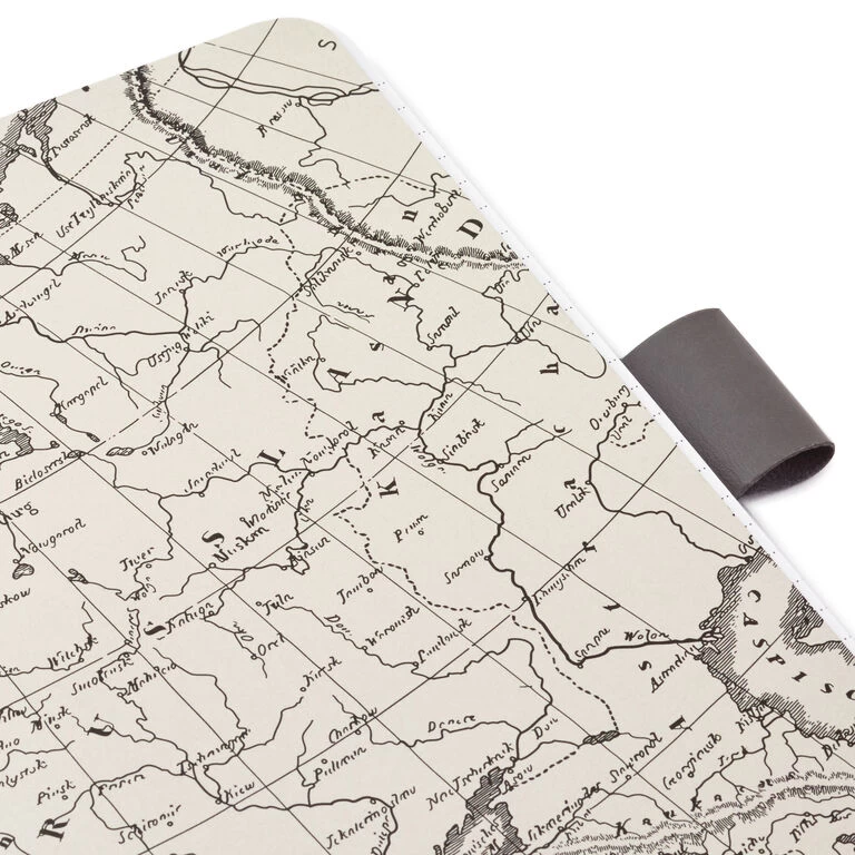 Hallmark Gray Etched Compass Faux Leather Notebook 8 Hallmark Gray Etched Compass Faux Leather Notebook - Image 6