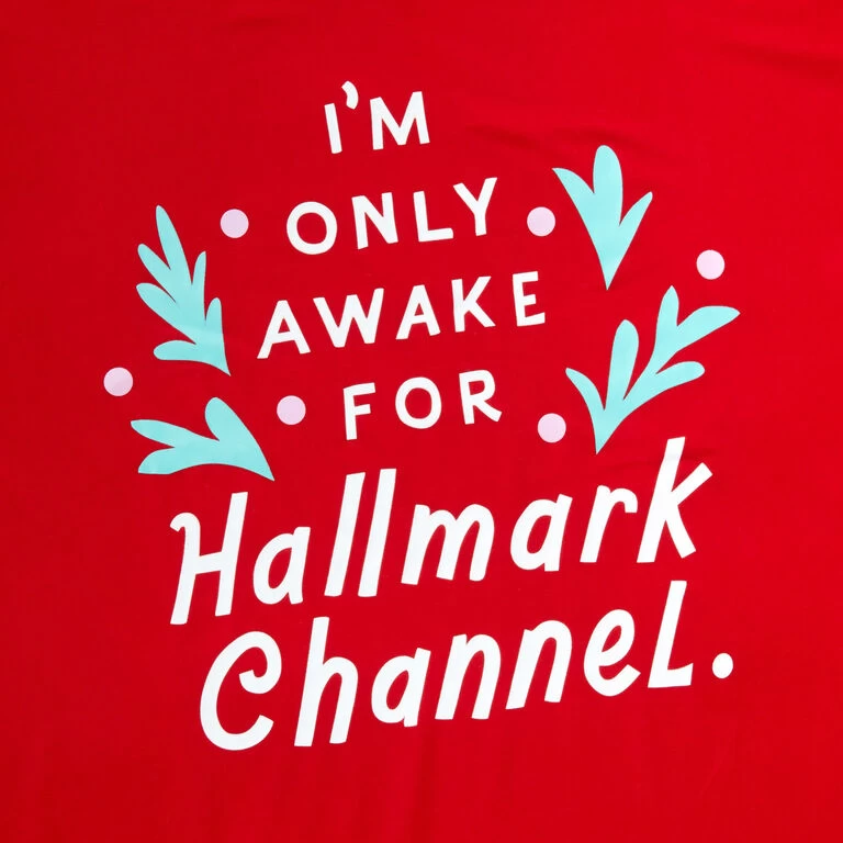 Hallmark Channel Only Awake Oversized Women's Red Sleep Shirt, Small/Medium 4 Hallmark Channel Only Awake Oversized Women's Red Sleep Shirt, Small/Medium - Image 2