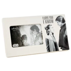 Hallmark Star Wars™ Han Solo™ And Princess Leia™ I Love You I Know Ceramic Picture Frame, 4x6