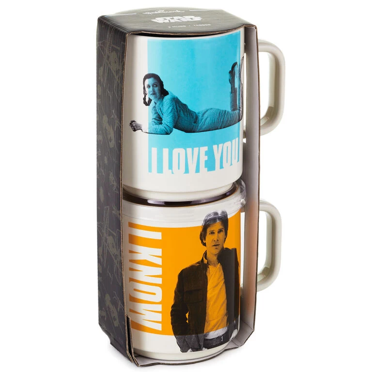 Hallmark Star Wars™ Han Solo™ And Princess Leia™ Bespin™ I Love You I Know Stacking Mugs, Set Of 2 5 Hallmark Star Wars™ Han Solo™ And Princess Leia™ Bespin™ I Love You I Know Stacking Mugs, Set Of 2 - Image 3
