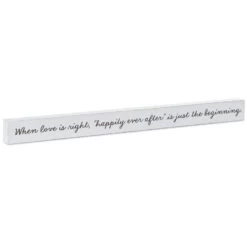 Hallmark Happily Ever After Wood Quote Sign, 23.5x2