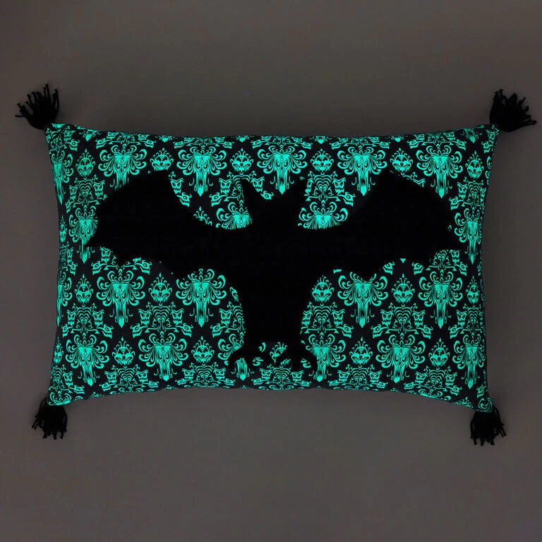 Hallmark Disney The Haunted Mansion Glow-in-the-Dark Bat Pillow, 12x20 4 Hallmark Disney The Haunted Mansion Glow-in-the-Dark Bat Pillow, 12x20 - Image 2