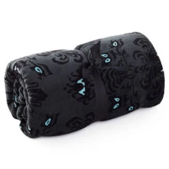 Hallmark Disney The Haunted Mansion Glow-in-the-Dark Throw Blanket, 50x60 -Toy Store Haunted Mansion Wallpaper Pattern Fuzzy Blanket 1HGN1280 03