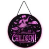 Hallmark Disney Hocus Pocus I Smell Children Porch Decor With Light 1 Hallmark Disney Hocus Pocus I Smell Children Porch Decor With Light -Toy Store Hocus Pocus LightUp Metal Door Sign 1HGN1526 01