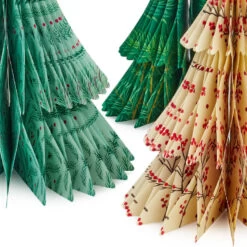 Hallmark Honeycomb Trees 3D Pop-Up Christmas Decorations, Set Of 3 8 Hallmark Honeycomb Trees 3D Pop-Up Christmas Decorations, Set Of 3 -Toy Store Honeycomb Trees 3D PopUp Christmas Decorations Set 1999XPJ8046 03