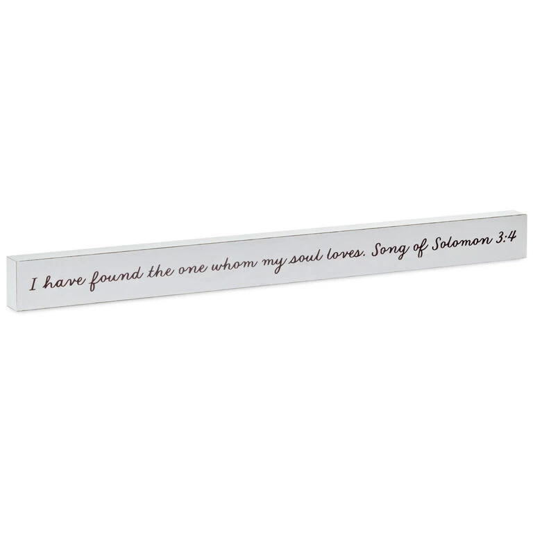 Hallmark Whom My Soul Loves Scripture Wood Quote Sign, 23.5x2 3 Hallmark Whom My Soul Loves Scripture Wood Quote Sign, 23.5x2