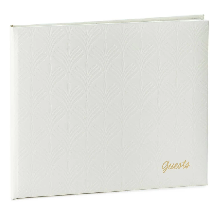 Hallmark Ivory Botanical Pattern Guest Book 3 Hallmark Ivory Botanical Pattern Guest Book