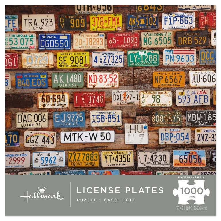 Hallmark License Plates 1,000-Piece Puzzle 3 Hallmark License Plates 1,000-Piece Puzzle