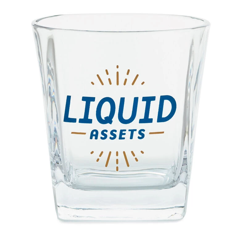 Hallmark Liquid Assets Lowball Glass, 15 Oz. 3 Hallmark Liquid Assets Lowball Glass, 15 Oz.