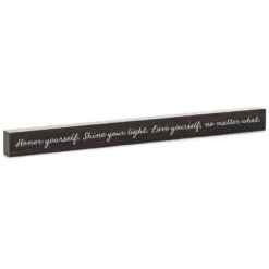 Hallmark Love Yourself No Matter What Wood Quote Sign, 23.5x2