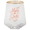 Hallmark Make My Rosé Geometric Stemless Wine Glass, 19 Oz. -Toy Store Make My Ros Geometric Stemless Wine Glass 1BRW3240 01