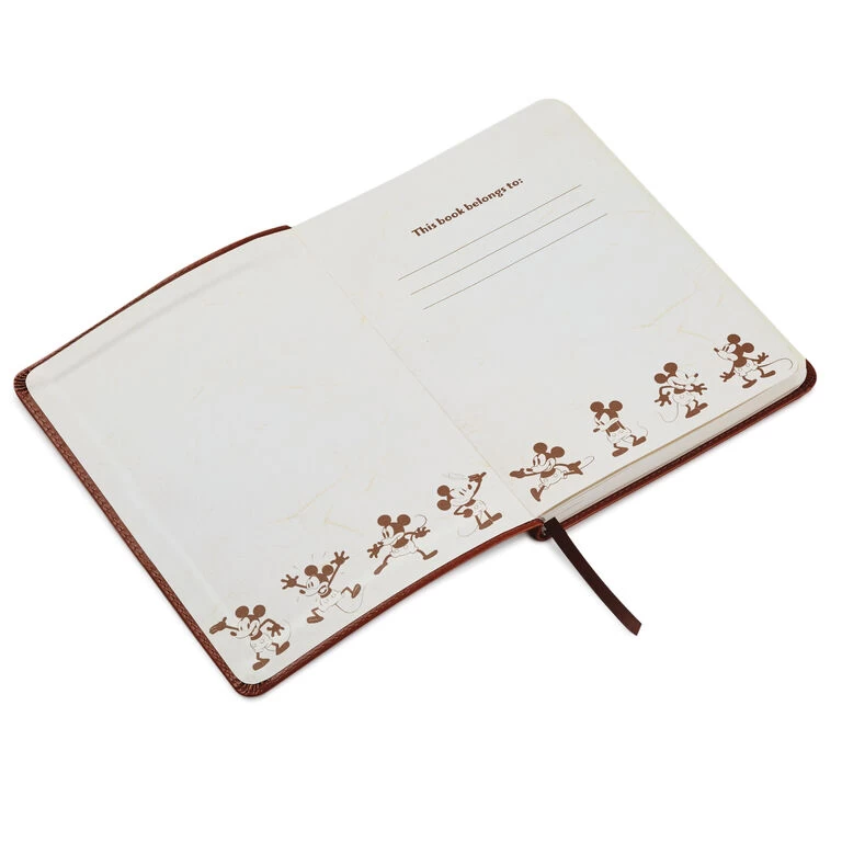 Hallmark Disney Mickey Mouse Brown Faux Leather Journal 4 Hallmark Disney Mickey Mouse Brown Faux Leather Journal - Image 2