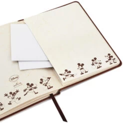Hallmark Disney Mickey Mouse Brown Faux Leather Journal 11 Hallmark Disney Mickey Mouse Brown Faux Leather Journal -Toy Store Mickey Mouse Drawings Brown Faux Leather Notebook 5HWJ6940 04