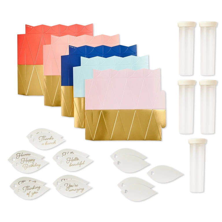 Hallmark Mini Paper Vase Kit, Pack Of 5 With Water Vials And Leaf Tags 5 Hallmark Mini Paper Vase Kit, Pack Of 5 With Water Vials And Leaf Tags - Image 3