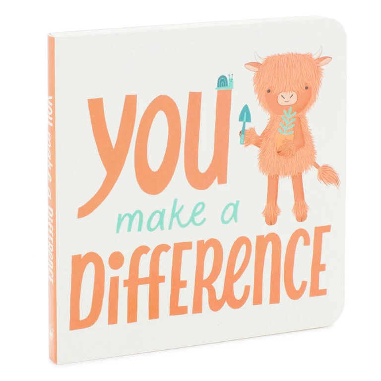 Hallmark MopTops Highland Cow Stuffed Animal With You Make A Difference Board Book 6 Hallmark MopTops Highland Cow Stuffed Animal With You Make A Difference Board Book - Image 4