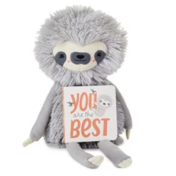 Hallmark MopTops Sloth Stuffed Animal With You Are The Best Board Book