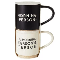 Hallmark Morning Person Stacking Mugs, Set Of 2 7 Hallmark Morning Person Stacking Mugs, Set Of 2 -Toy Store Morning Person Stacking Mugs 1SNN1068 03