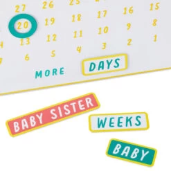 Hallmark So Excited To Meet You Magnetic Baby Countdown Board -Toy Store New Baby Pregnancy Countdown Calendar 1BBY4821 03