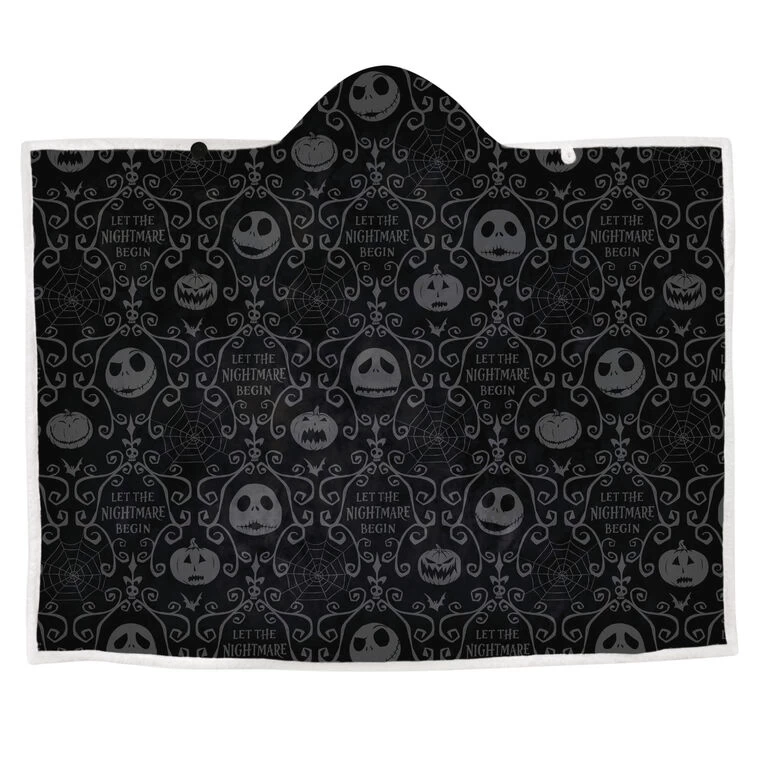 Hallmark Disney Tim Burton's The Nightmare Before Christmas Jack Skellington Hooded Blanket 3 Hallmark Disney Tim Burton's The Nightmare Before Christmas Jack Skellington Hooded Blanket