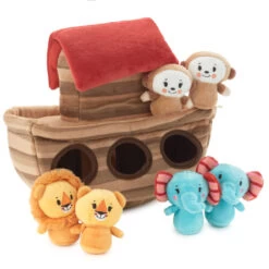 Hallmark Noah's Ark And Animals Plush Playset, 7 Pieces -Toy Store Noahs Ark and Animals Plush Toy 1KFA2015 04