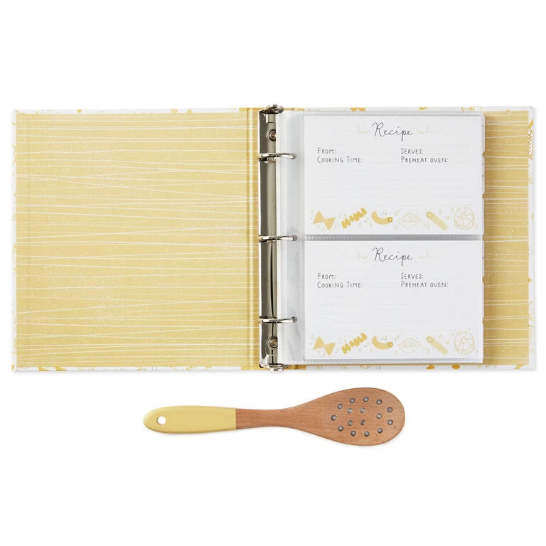 Hallmark Pasta Recipe Organizer Book With Wooden Strainer Spoon 4 Hallmark Pasta Recipe Organizer Book With Wooden Strainer Spoon - Image 2
